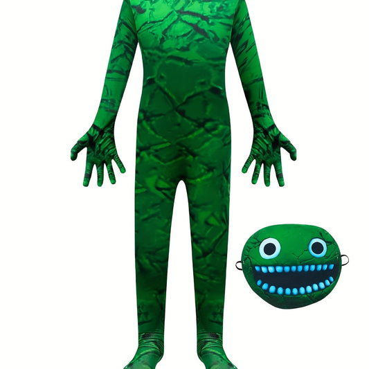 Kid's Halloween Cosplay Jumpsuit With Mask Character Dress Costume