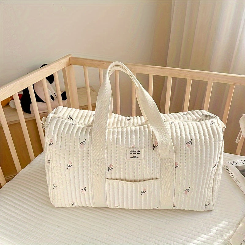 Quilted Embroidered Travel Duffle Bag, Ages 14+