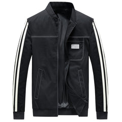 Casual Stand Collar Windbreaker Jackets Men's Zip Up Jackets
