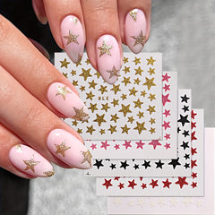 Sparkly Star Nail Art Stickers Self Adhesive Easy to Apply Long Lasting