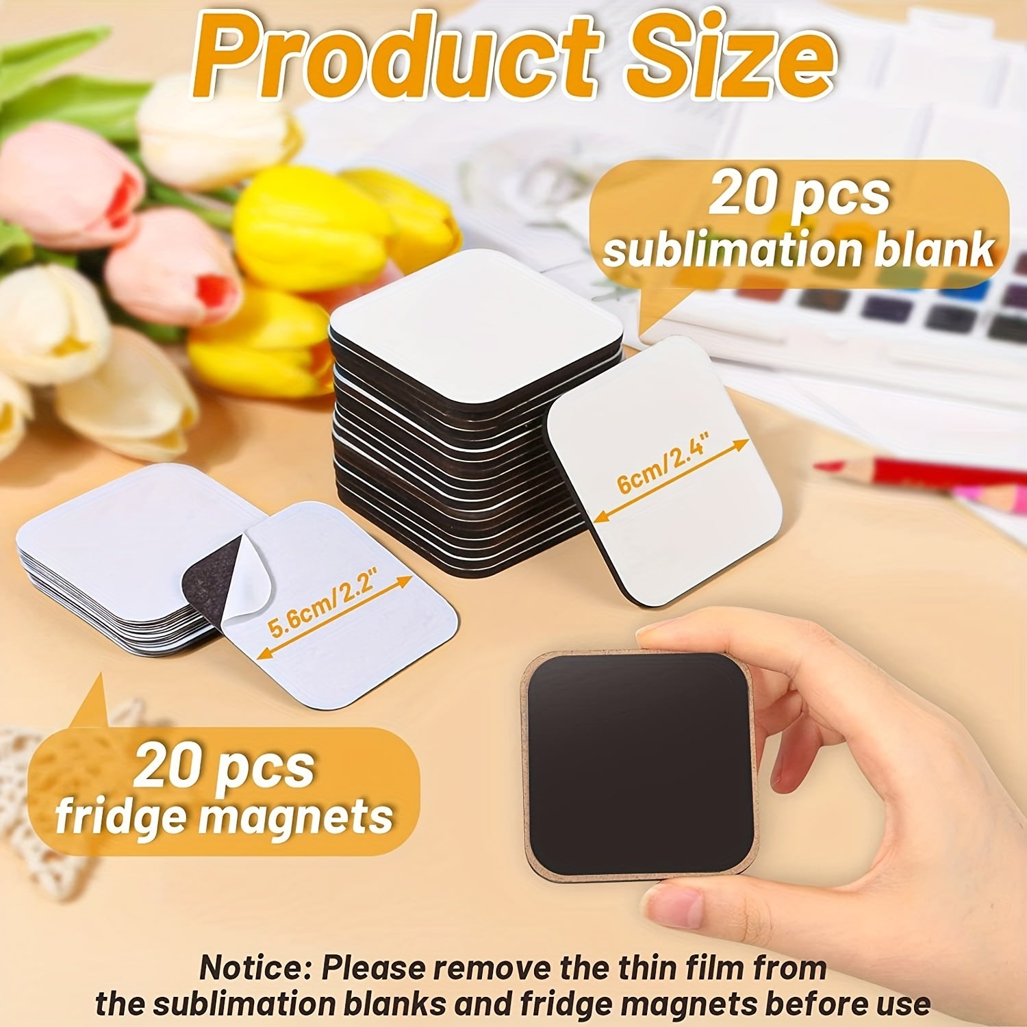 Sublimation Blank Fridge Magnets for Home & Office Decor