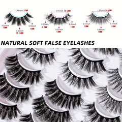 20 Pairs 3D Faux Mink Lashes Natural Fluffy Soft Wispy Reusable Eyelash Makeup