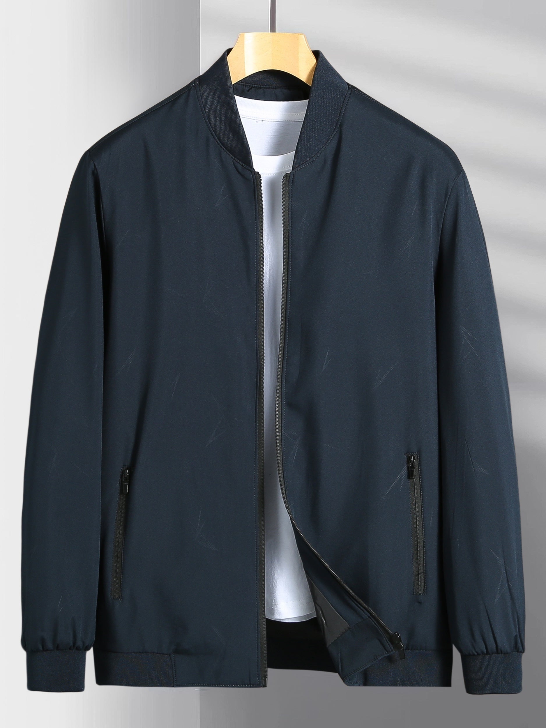 Men's Zipper Baseball Jacket Windproof Casual Spring Autumn