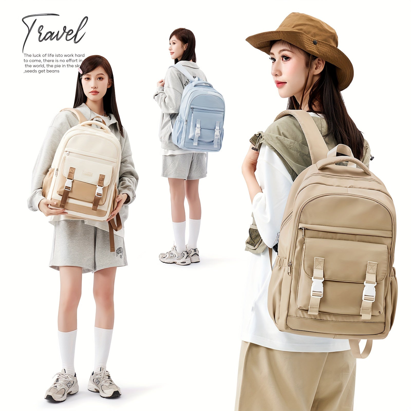 Large Capacity Schoolbag Travel Laptop Backpack