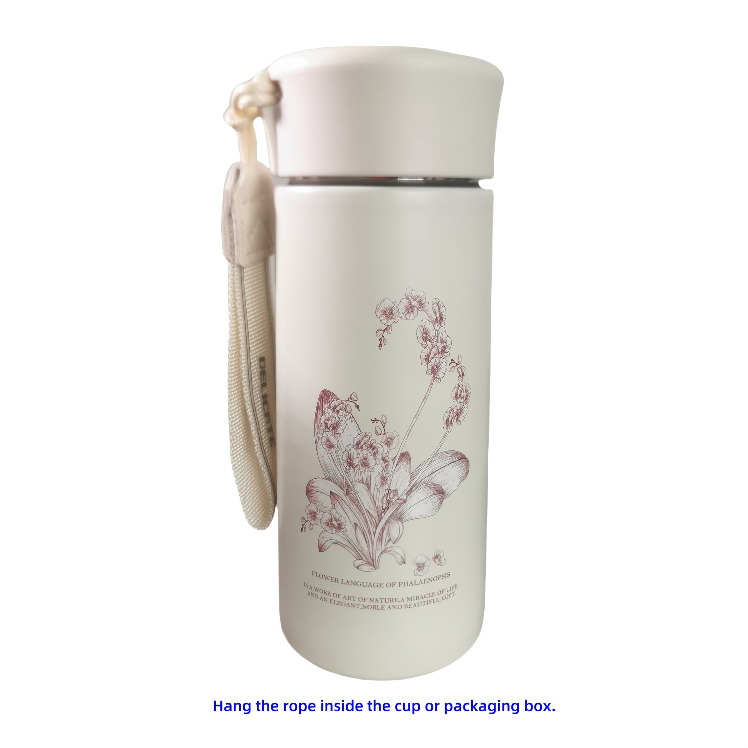 Floral Stainless Steel Insulated Tumbler 350ml Pink