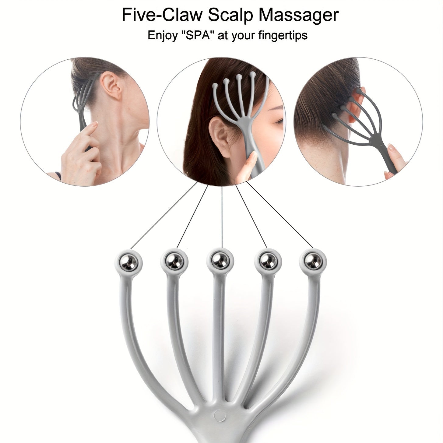 Portable Five Claw Scalp Massager for Relaxation