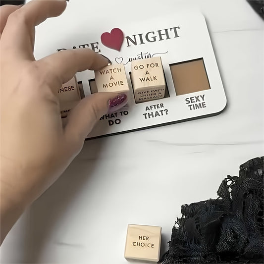 Date Night Wooden Dice Game For Couples