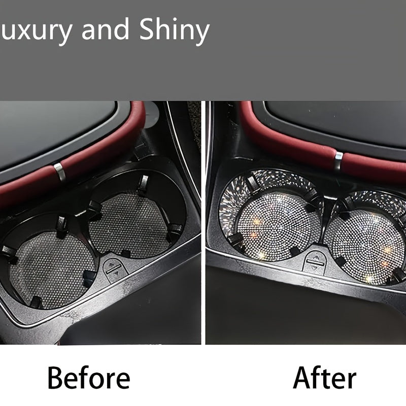 Bling Car Cup Holder Coaster Anti Slip & Shockproof