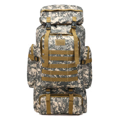 80L Waterproof Molle Camo Tactical Backpack Military Hiking Camping Travel Rucks
