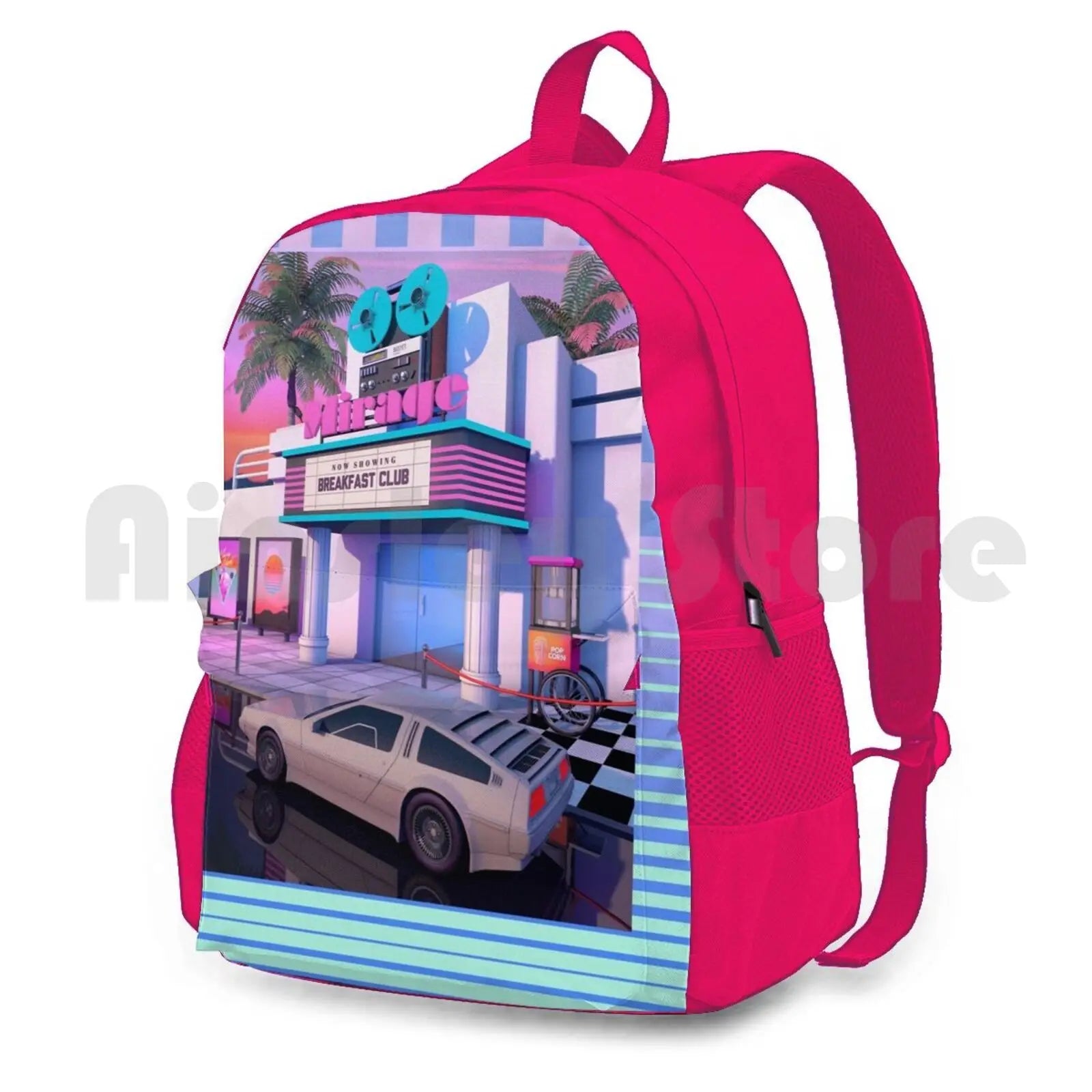 80s Cinema Hiking Backpack Waterproof Camping Travel