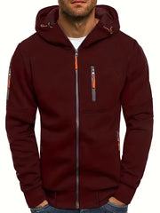 Men's Zipper Hooded Jacket Sports Fitness Sweater