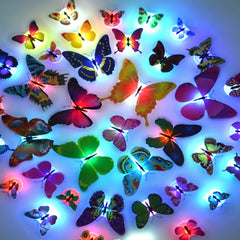 Colorful Glowing Butterfly Night Light 3D LED Wall Sticker