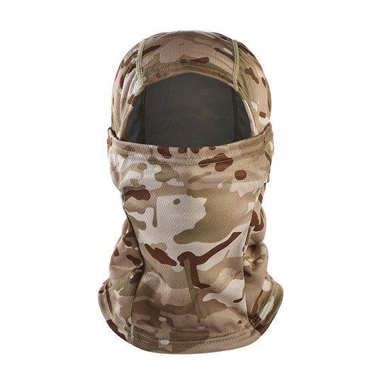Camo Balaclava Hooded Face Mask in Khaki/CP