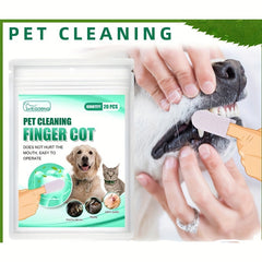 20pcs Dog Toothbrush Finger Cover Wipes Pet Dental Teeth Cleaning