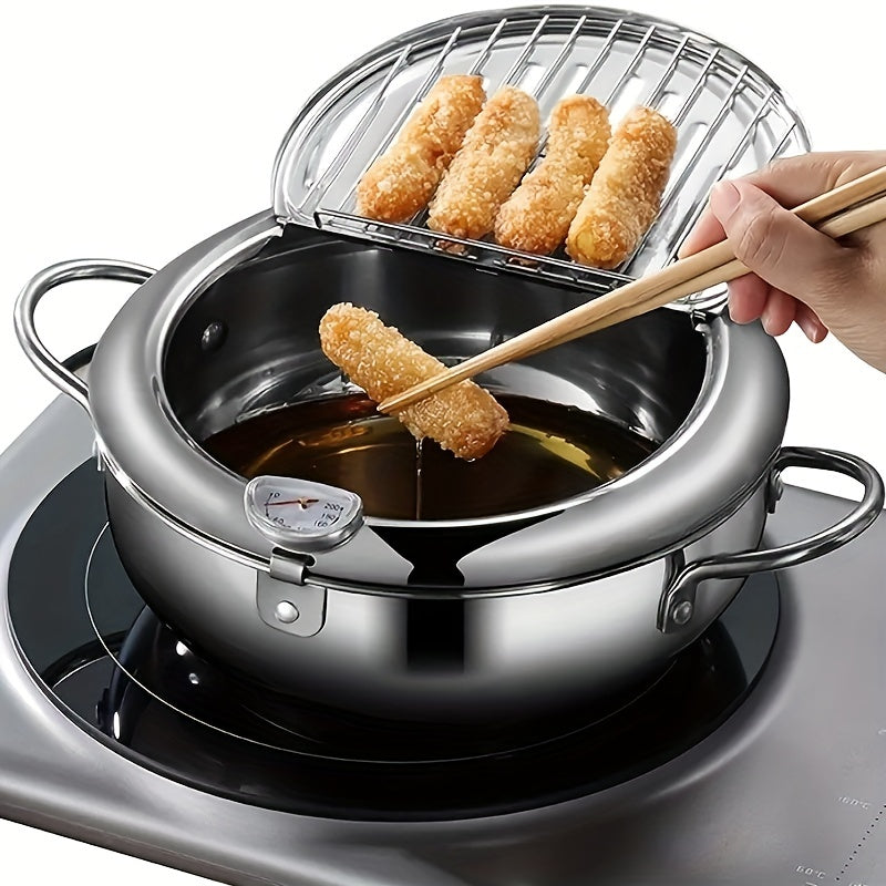 Stainless Steel Double Bottom Fryer Household Small Fryer