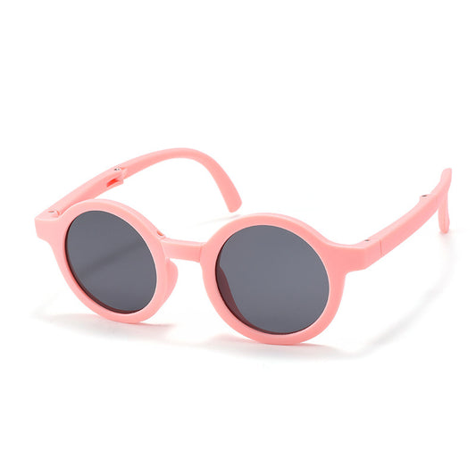 Round Frame Foldable Sunglasses UV Protection Decorative Accessories