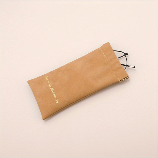 Velvet Glasses Bag Automatic Closure Sunglasses Pouch