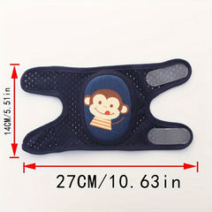Adjustable Knee & Elbow Pads for Crawling in Pink Navy