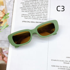 Girls Retro Sunglasses Rectangle Frame UV Protection For Outdoor Activities