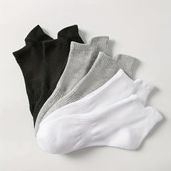 6 Pairs Solid Sports Socks Women's Stockings