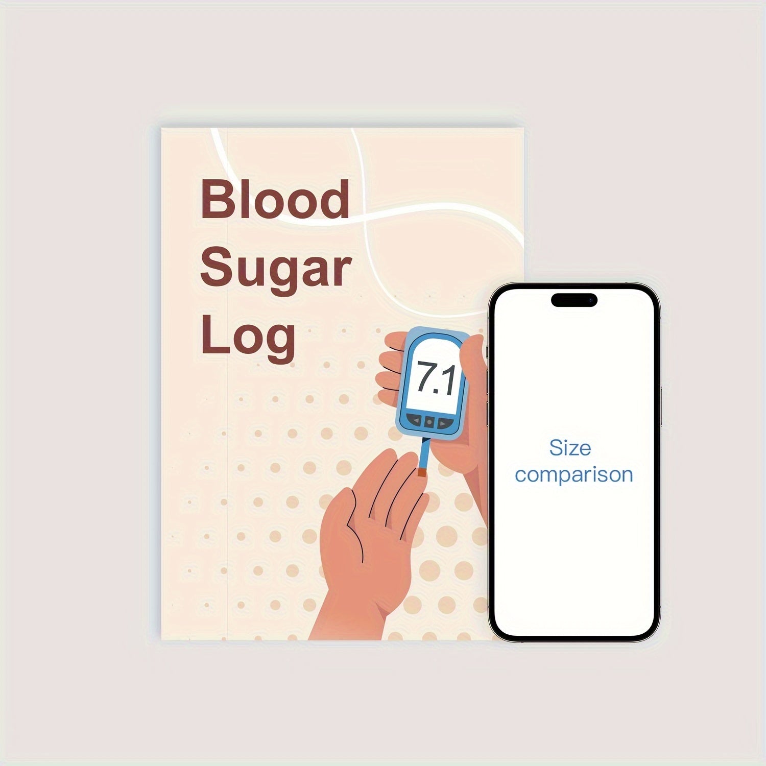 Blood Sugar Logbook Glucose Tracker A5 Size