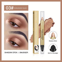 6 Color Pearly Earth Tone Eyeshadow Stick Double Headed Pen