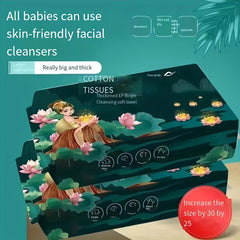 Soft Dry Wipe Face Towel 100% Cotton Facial Tissue Disposable Face Towel