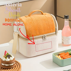 1pc Personalized Name Toast Lunch Bag Double Layer Insulation Bag
