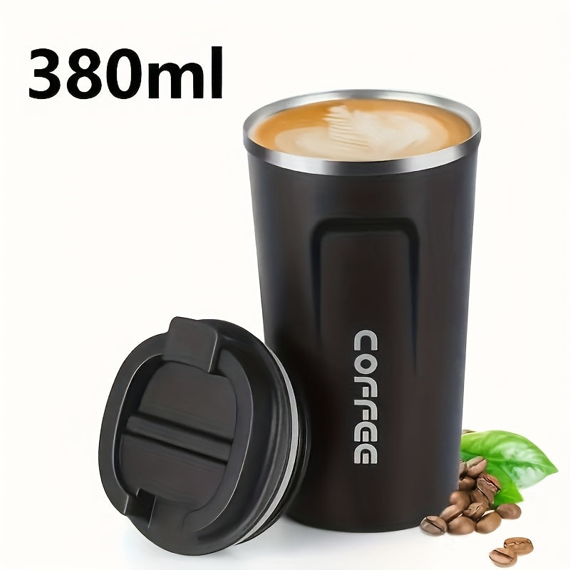 Stainless Steel Insulated Travel Mug 12.85oz Leakproof Coffee Cup