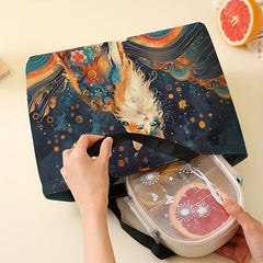 Mythical Cat Insulated Lunch Bag Leak Proof Double Sided Print Reusable Tote