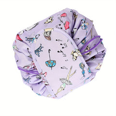 Lazy Drawstring Cosmetic Pouch Bag Portable Makeup Toiletry Kit Organizer