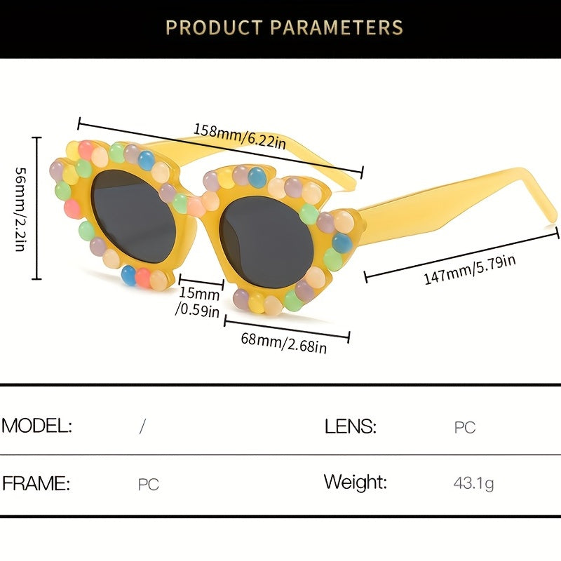 Kids' Funny Sunglasses Daisy Faux Pearl Sun Glasses