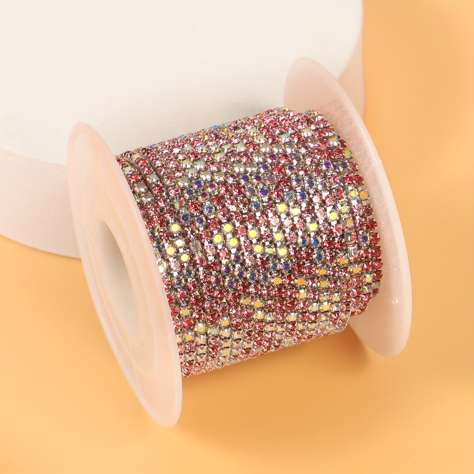 Pink Rhinestone Chain for Shoes Clothes Hats Bags Nail Art Headwear Jewelry