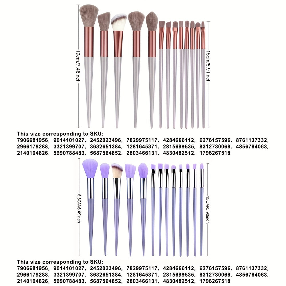13Pcs Makeup Brushes Soft Fluffy Professional Foundation Blush Powder Eyeshadow