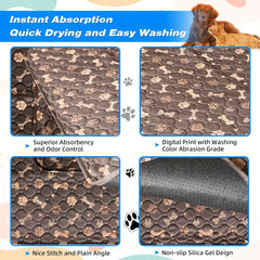 Washable Reusable Pet Pee Pads for Dogs Cats Waterproof Non Slip Button Training