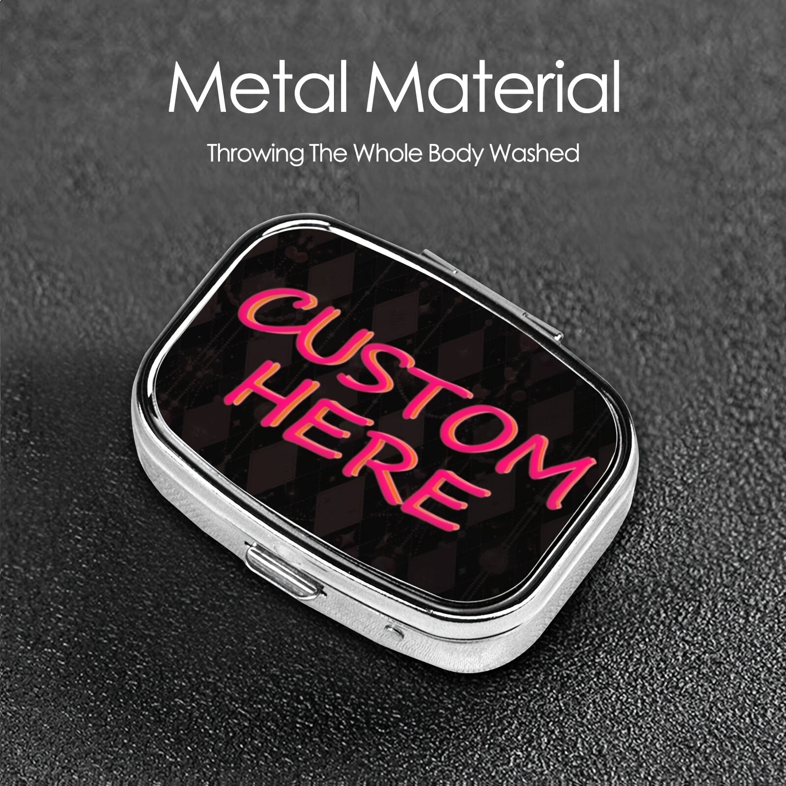 Metal Pill Organizer Wallet Portable Travel Medicine Case