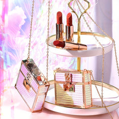 Starlight Bright Velvet Lipstick Set with Chain Bag