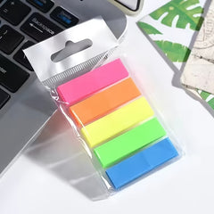 Retro Sticky Notes Index Marker Stickers Fluorescent Strips Student Supplies