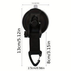 4pc Outdoor Camping Tent Suction Cup Hooks, Reusable Single/Double Hook Cups