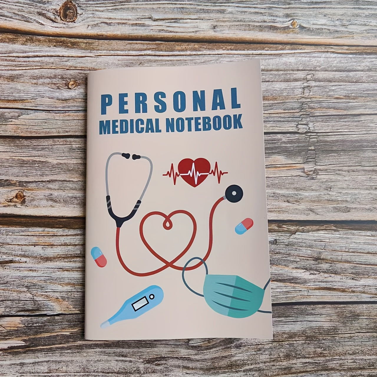 A5 Personal Medical Notebook Health Journal English Language