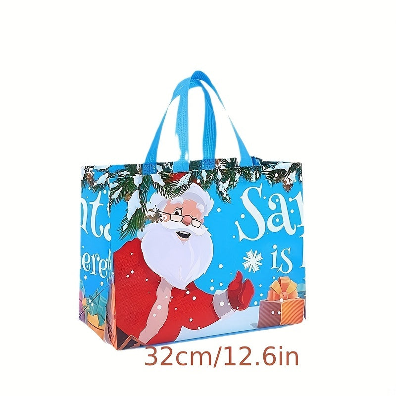 4PCS Christmas Gift Bags Christmas Tote Bags With Handles Christmas Treat Bags