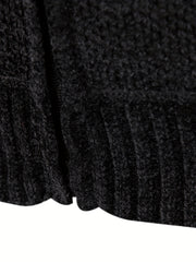 Fleece Hooded Jacket Men's Zip Up Coat Fall Winter