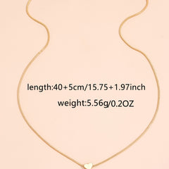 Love Heart Alloy Necklace For Women