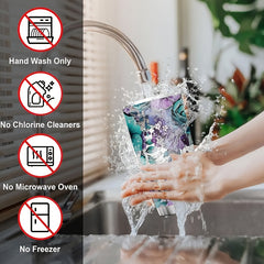 Floral Print Insulated Travel Mug 20oz Stainless Steel