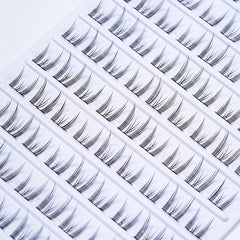 90pcs Cluster Eyelashes Fish Tail False Eyelashes 9 15mm Mix Tray