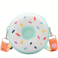 Donut Shaped Coin Purse Crossbody Bag for Girls