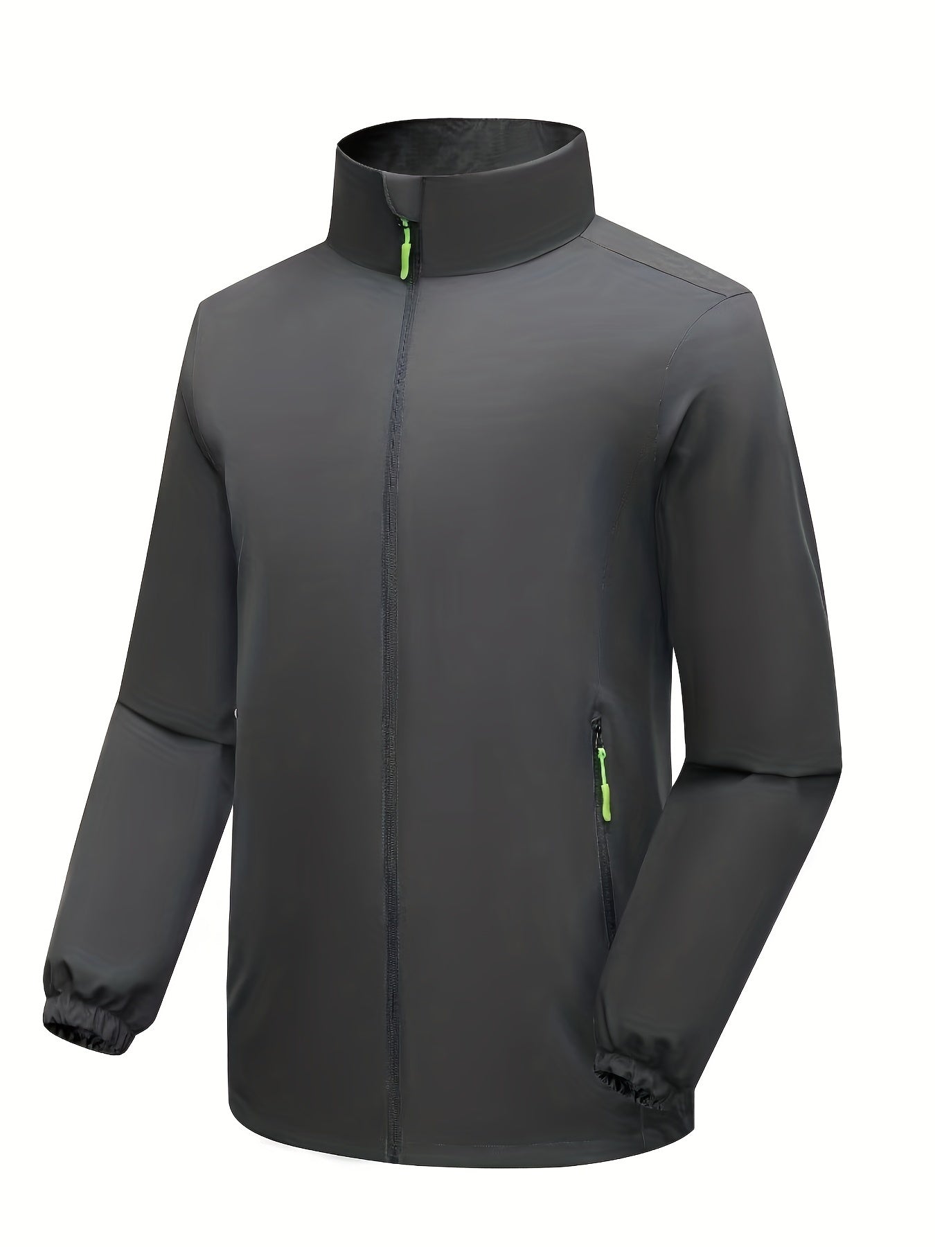 Men's Casual Stand Collar Windbreaker Jacket Zip Up Coat for Spring Fall