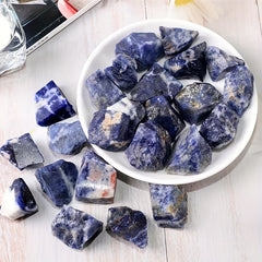 Natural Sodalite Crystal Stone 100-300g Raw Material Gravel Aromatherapy