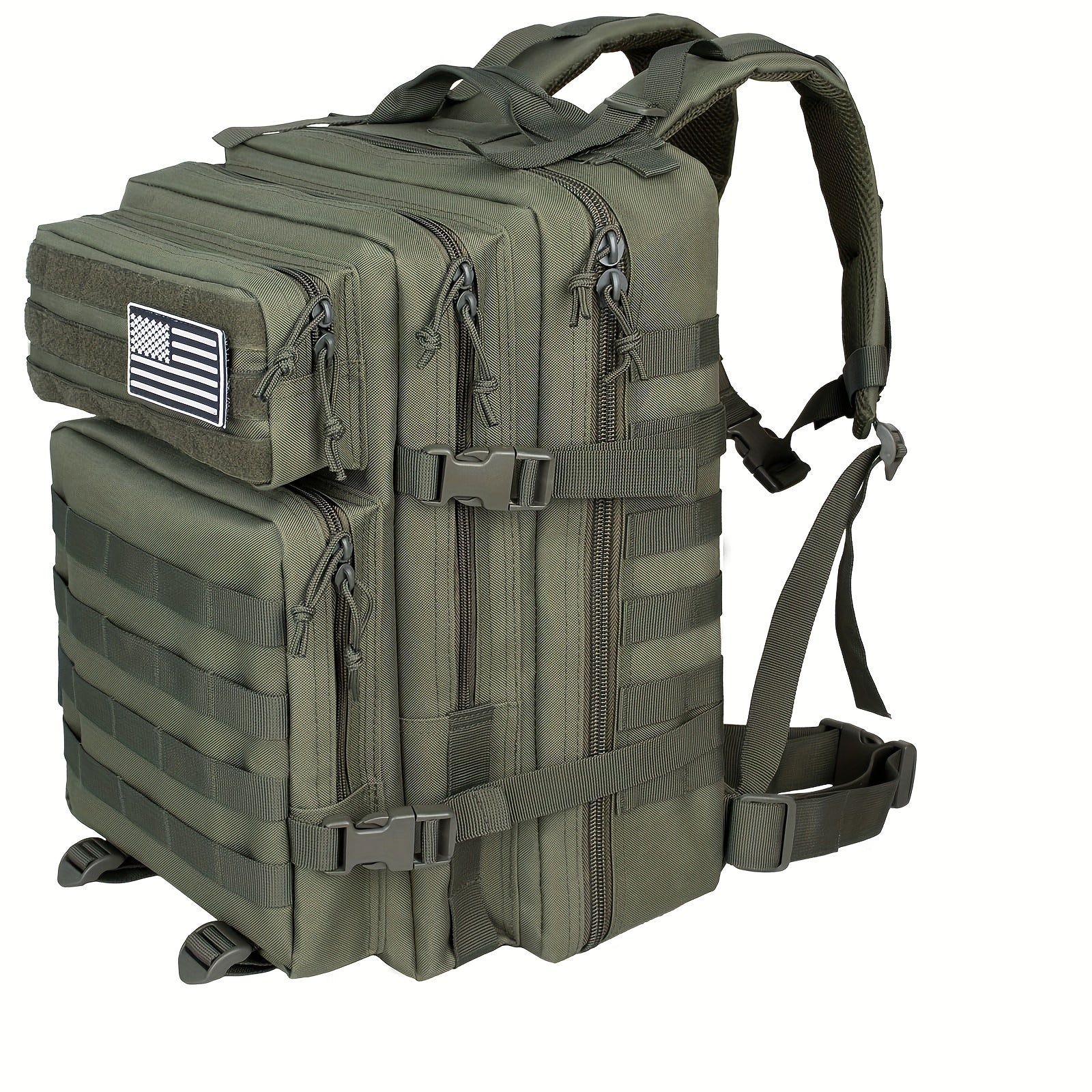 45L Backpack Men Camping Hiking Daypack with Water Bottle Pouch