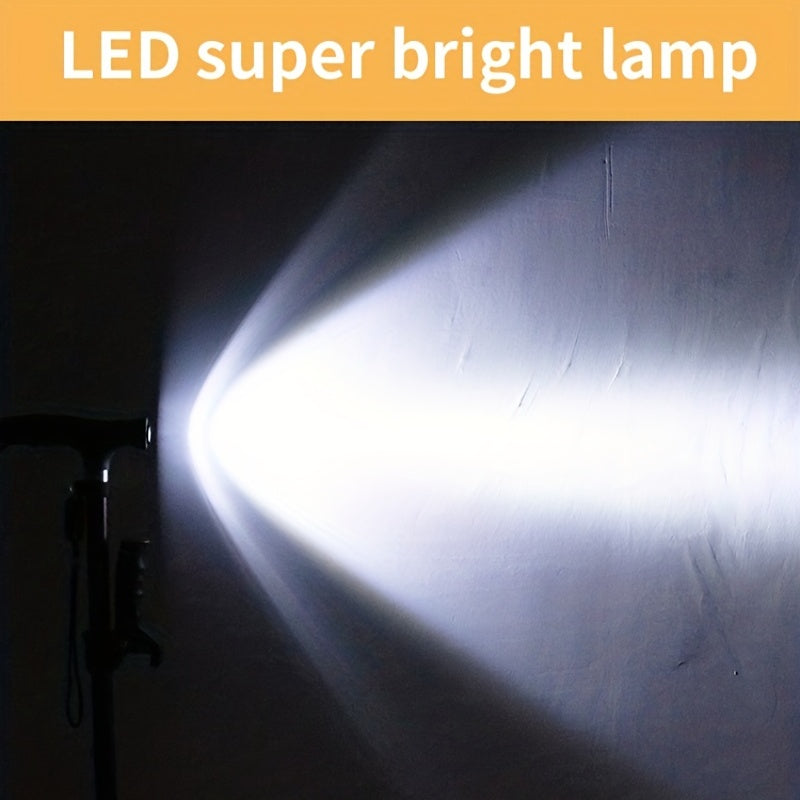 Lightweight Aluminum Walking Cane with Light for Camping